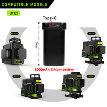 Load image into Gallery viewer, 3.7V 5200mAh Rechargeable Laser Level Lithium Battery Replacement Part for Red/Green Laser MD12R, MD12G and MD12GT, ME16R