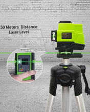 Load image into Gallery viewer, Zokoun IE12,12 Lines Green Beam 360° Rotary Self-leveling Laser Level Horizontal&Vertical Cross Line Leveler With Wireless Control 3D Laser Level with Li-ion Battery