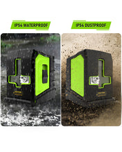 Load image into Gallery viewer, Zokoun Green Laser Level, Self Leveling Cross Line Large Fan Angle 110 Vertical/Horizontal Line with 360° Magnetic Base, Class 2 Standard, Recommended for Indoor use(GF011G)