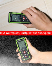 Load image into Gallery viewer, Zokoun Laser Distance Measure 328Ft, Backlit LCD, M/in/Ft with High Accuracy Pythagorean Mode, Measure Distance, Area and Volume, Record Storage 99 data and include 2 AAA Battery (CS100)