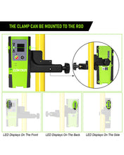 Load image into Gallery viewer, Zokoun DC12G laser receiver ONLY use with Zokoun Line Laser Level(AK1CG/AK2CG/AK360G, IE12/IE16/IE16R, 93T/GF120),50m/164ft (Turn on) Outdoor Pulse Mode