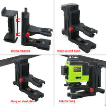 Load image into Gallery viewer, Zokoun Multifunctional Magnetic Bracket with Spring Clip Laser Level-Alternative to A Standard 1/4"and 5/8"Thread, Fully-Adjustable Magnetic Pivoting Base to 360 Degree for Wall & Ceiling Mount(LB02)