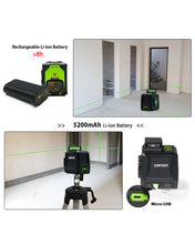 Load image into Gallery viewer, Zokoun 360 Cross Line Laser, Self-Leveling Green Beam Laser Level Dual Plane Leveling and Alignment Line Laser Level -One 360° Vertical Line -Magnetic Pivoting (AK1CG)