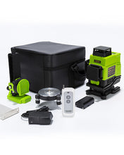 Lade das Bild in den Galerie-Viewer, Zokoun Laser Module Floor and Wall Powerful Green 16 Lines, 360 Rotary Self-leveling Laser Level Horizontal&Vertical Cross With Wireless Control 4D Laser Level with Li-ion Battery (IE16)