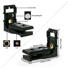 Load image into Gallery viewer, Zokoun Magnetic Bracket Laser Level Adapter 1/4"and 5/8"Thread, Fully-Adjustable Magnetic Pivoting Base to 180 Degree for Wall & Ceiling Mount(LB08)