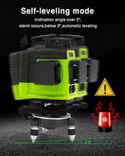 Lade das Bild in den Galerie-Viewer, Zokoun Laser Module Floor and Wall Powerful Green 16 Lines, 360° Rotary Self-leveling Laser Level Horizontal&Vertical Cross With Wireless Control 4D Laser Level with Li-ion Battery (IE16R)