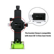 Load image into Gallery viewer, Zokoun Laser Level Fine-Tuning Wall Bracket Strong Magnetic Pivoting Hanging Base with 360° Adjustable Clip for 3D Line Laser (LB07 Plus)