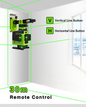 Lade das Bild in den Galerie-Viewer, Zokoun Laser Module Floor and Wall Powerful Green 16 Lines, 360° Rotary Self-leveling Laser Level Horizontal&Vertical Cross With Wireless Control 4D Laser Level with Li-ion Battery (IE16R)