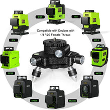 Load image into Gallery viewer, ZOKOUN 360 Adjustment Metal Rotation Tripod Bracket Base Pedestal For 5/8" Interface Laser Level For Self Leveling Adjust Height