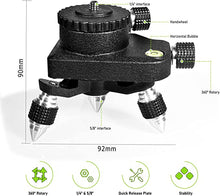 Load image into Gallery viewer, ZOKOUN 360 Adjustment Metal Rotation Tripod Bracket Base Pedestal For 5/8" Interface Laser Level For Self Leveling Adjust Height