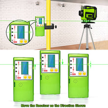 Load image into Gallery viewer, ZOKOUN Green Laser level / Line laser/ construction level / Infrared Level / cross line laser level receiver OR detector

