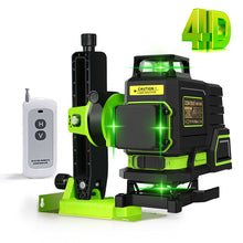 Lade das Bild in den Galerie-Viewer, Zokoun ME16R 4D 16 Lines Green Laser Level Flooring Wall Cross-Line Self-leveling W/ Remote Control 5200mah Li-ion Battery
