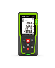 Load image into Gallery viewer, Zokoun Laser Distance Measure 230Ft, Backlit LCD, M/in/Ft with High Accuracy Pythagorean Mode, Measure Distance, Area and Volume, Record Storage 99 data and include 2 AAA Battery (CS70)
