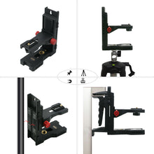 Cargar imagen en el visor de la galería, Zokoun Multifunctional Magnetic Bracket with Spring Clip Laser Level-Alternative to A Standard 1/4&quot;and 5/8&quot;Thread, Fully-Adjustable Magnetic Pivoting Base to 360 Degree for Wall &amp; Ceiling Mount(LB02)
