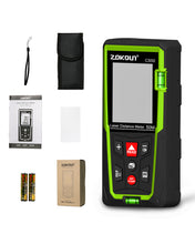 Load image into Gallery viewer, Zokoun Laser Distance Measure 165Ft, Backlit LCD, M/in/Ft with High Accuracy Pythagorean Mode, Measure Distance, Area and Volume, Record Storage 99 data and include 2 AAA Battery (CS50)
