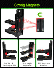 Załaduj obraz do przeglądarki galerii, Zokoun Multifunctional L-Shape Magnetic Bracket Laser Level Adapter-Alternative to A Standard 1/4&quot;and 5/8&quot;Thread,Fully-Adjustable Magnetic Pivoting Base to 360 Degree for Wall &amp; Ceiling Mount(LB01)
