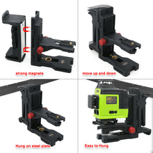 Load image into Gallery viewer, Zokoun Multifunctional Magnetic Bracket with Spring Clip Laser Level-Alternative to A Standard 1/4&quot;and 5/8&quot;Thread, Fully-Adjustable Magnetic Pivoting Base to 360 Degree for Wall &amp; Ceiling Mount(LB02)
