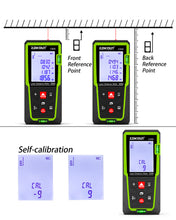 Загрузить изображение в средство просмотра галереи, Zokoun Laser Distance Measure 165Ft, Backlit LCD, M/in/Ft with High Accuracy Pythagorean Mode, Measure Distance, Area and Volume, Record Storage 99 data and include 2 AAA Battery (CS50)
