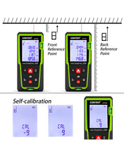 Charger l&#39;image dans la galerie, Zokoun Laser Distance Measure 328Ft, Backlit LCD, M/in/Ft with High Accuracy Pythagorean Mode, Measure Distance, Area and Volume, Record Storage 99 data and include 2 AAA Battery (CS100)
