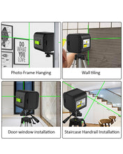 Lade das Bild in den Galerie-Viewer, Zokoun Green beam Laser Level, Cross Line Laser with Magnetic Bracket, Self-Leveling Vertical and Horizontal Line, Rotatable 360 Degree, NOT recommended for outdoor use(MD02GS PLUS-Green)
