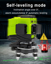 Load image into Gallery viewer, Zokoun IE12,12 Lines Green Beam 360° Rotary Self-leveling Laser Level Horizontal&amp;Vertical Cross Line Leveler With Wireless Control 3D Laser Level with Li-ion Battery
