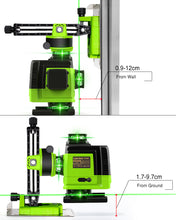 Lade das Bild in den Galerie-Viewer, Zokoun Laser Module Floor and Wall Powerful Green 16 Lines, 360° Rotary Self-leveling Laser Level Horizontal&amp;Vertical Cross With Wireless Control 4D Laser Level with Li-ion Battery (IE16R)
